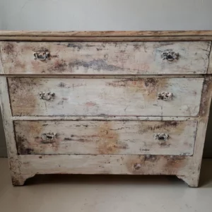 Commode ancienne louis philippe patinée beige rosé