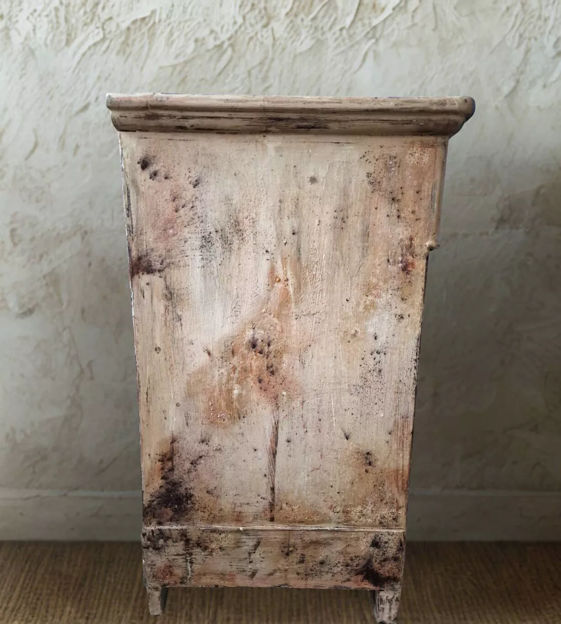 Commode ancienne louis philippe patinée beige rosé – Image 8