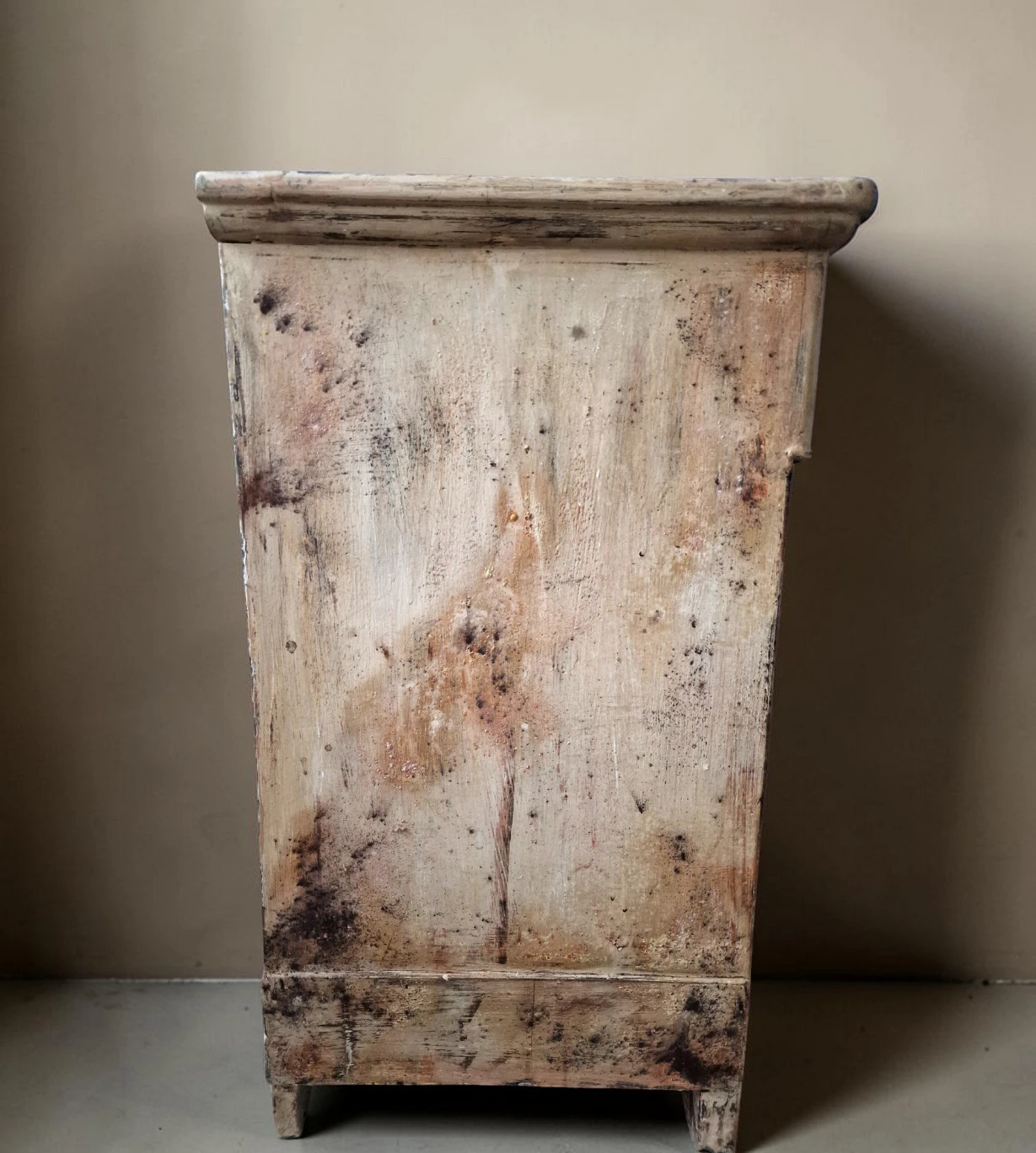 Commode ancienne louis philippe patinée beige rosé – Image 7