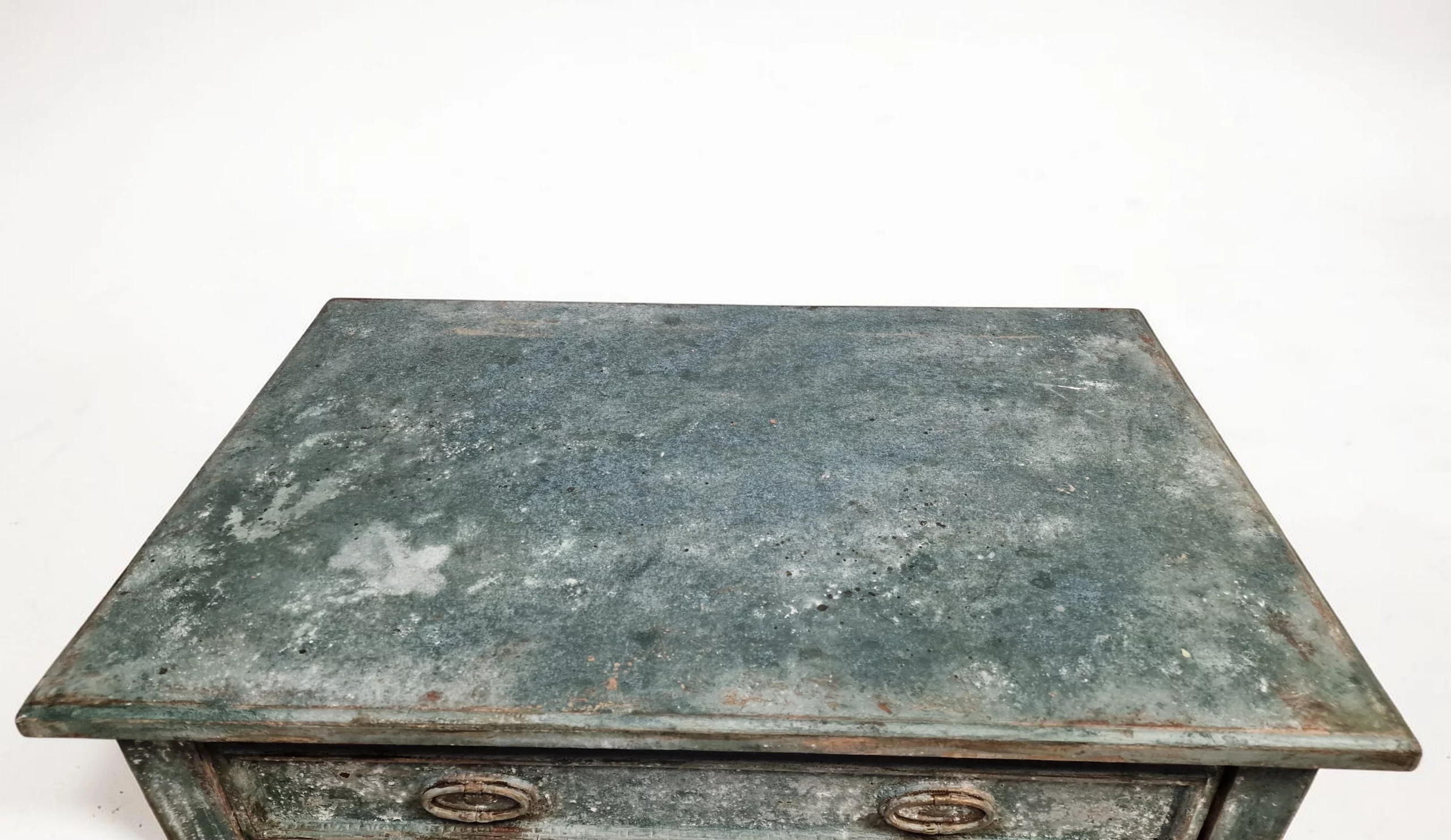 Semainier / chiffonnier ancien patiné gris vert – Image 8
