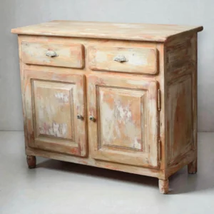 Buffet parisien patine vieillie orangé beige