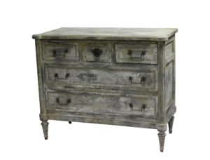 Commode ancienne patinée gris ardoise